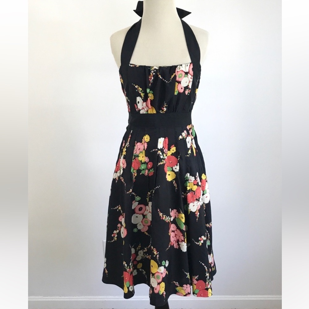 Moulinette Soeurs Silk Floral Halter Dress